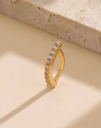 Piercing de acero inoxidable dorado